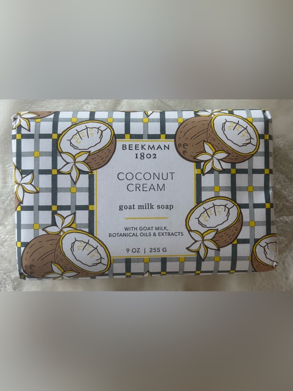 Beekman 1802 Coconut Cream Goat Milk Soap - White, Brown, Yellow, Gray